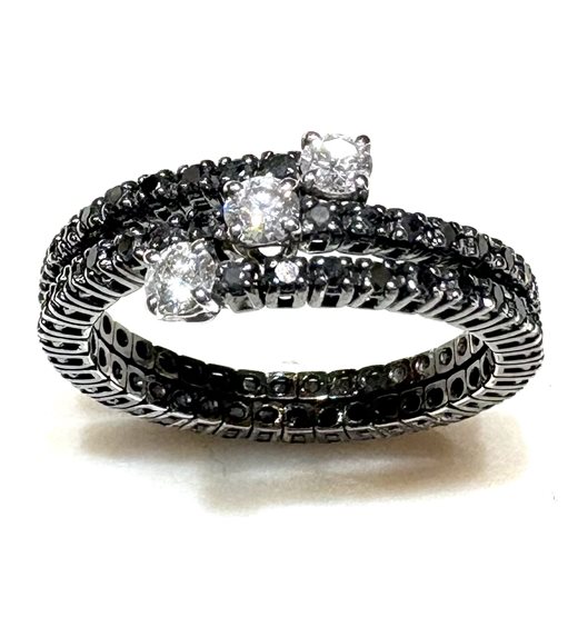 Anello Bolzoni Donna Classic in Oro Diamante 0.24 Ct TRILOGY DIA N 0.62 + 0.24 - TRILOGY DIA N 0.62 + 0.24